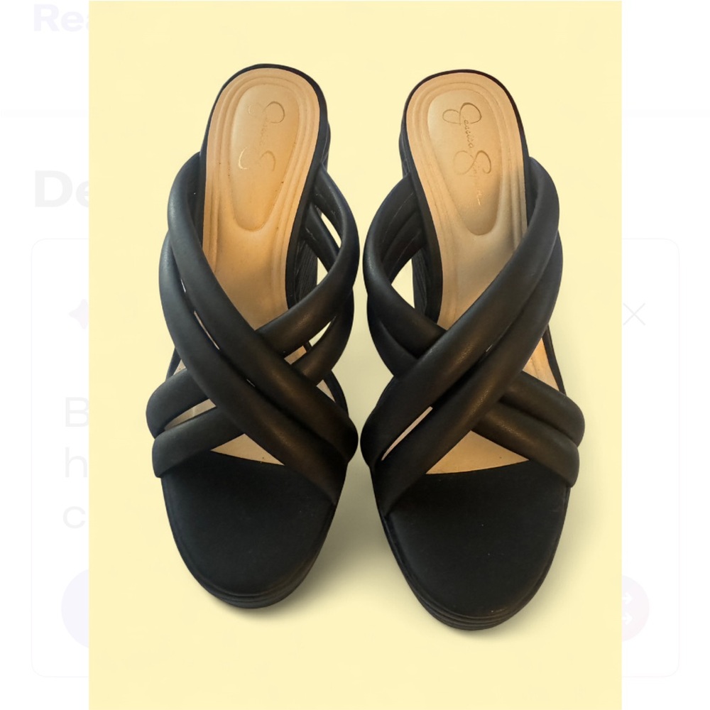 Jessica Simpsons Black Wedges